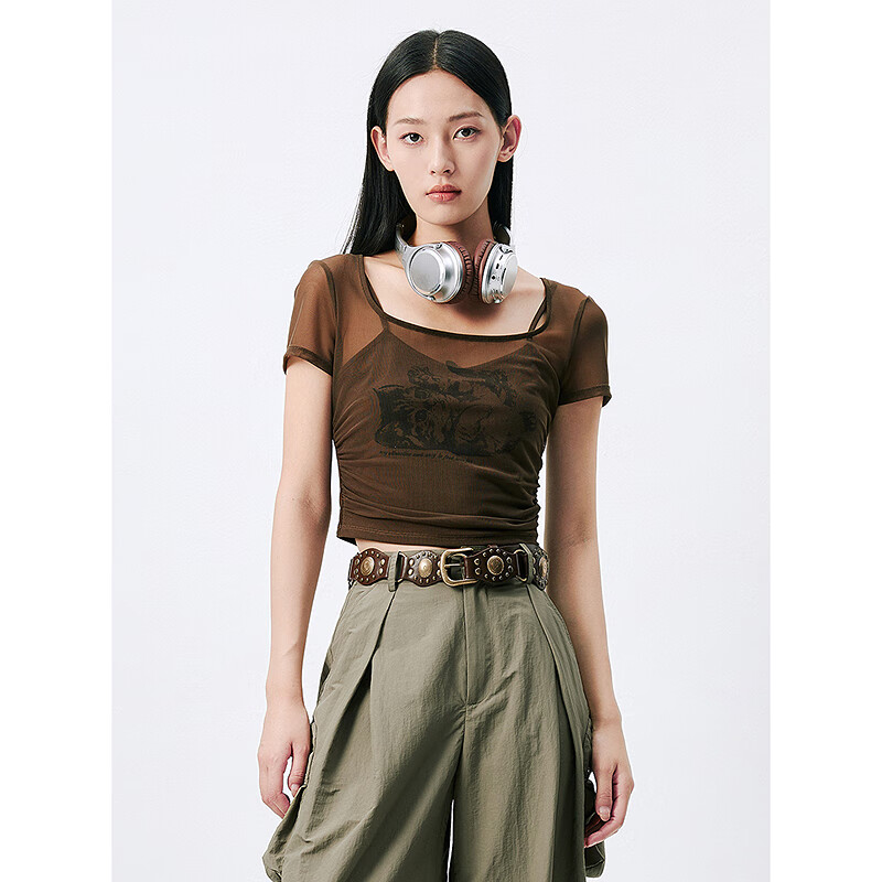 ̫ƽ��Сèӡ����ɴT��Ů����2024͸��U������������С����* ��ɫ M 70Ԫ