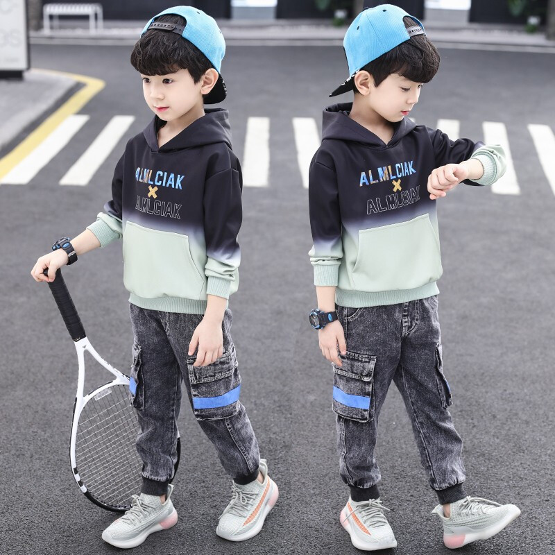 美儿童装男童春装套装2021年新款春季中大童春款男孩帅气衣服春秋潮