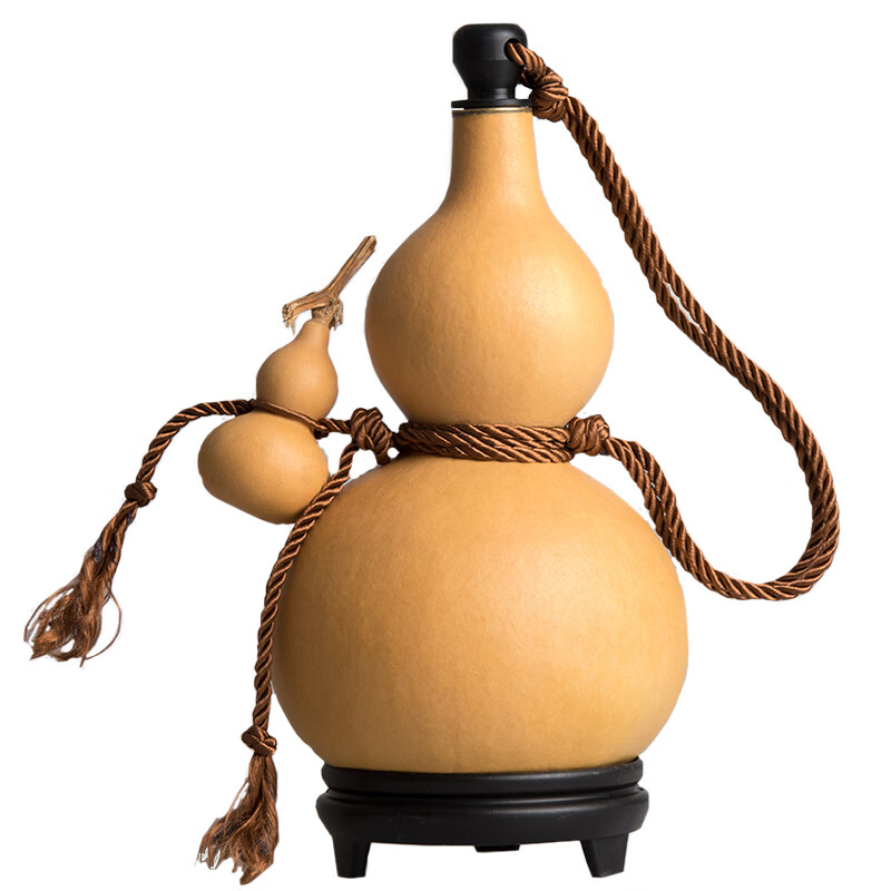 uhfr天然葫芦酒壶酒葫芦装酒瓶蜂蜡防渗水壶随身大号济公道具仿古天然