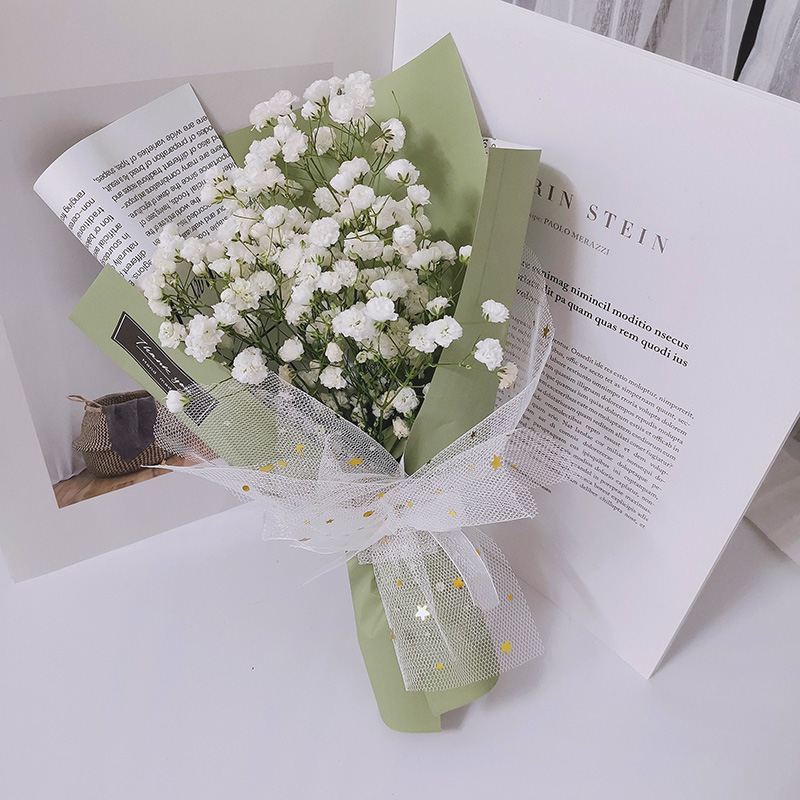 满天星真花干花生日礼物小花束向日葵永生花大束毕业生日送女友同学