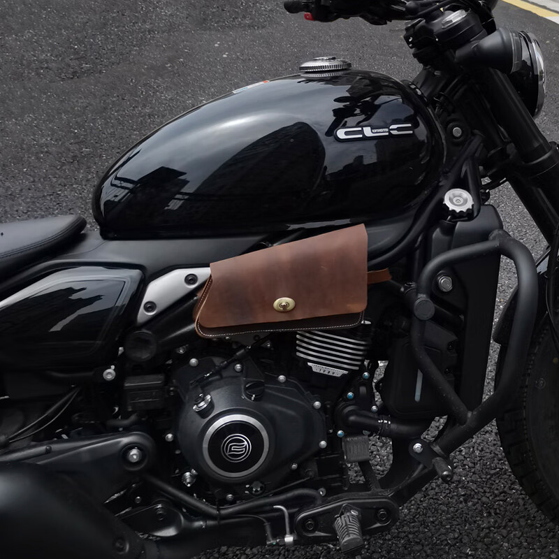 允和美适用春风450clc边盖包遮丑包侧边包油箱包复古牛皮摩托车工具