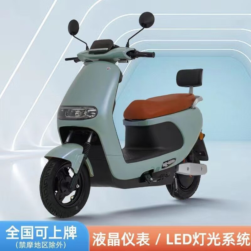 海戈电动摩托车72v60伏成人两轮电动车长跑王外卖高速电瓶车双碟刹