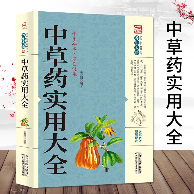 家庭实用百科全书养生大系：中草药实用大全 养生大系 家庭实用百科全书黄帝内经本草纲目中医 天津科技出