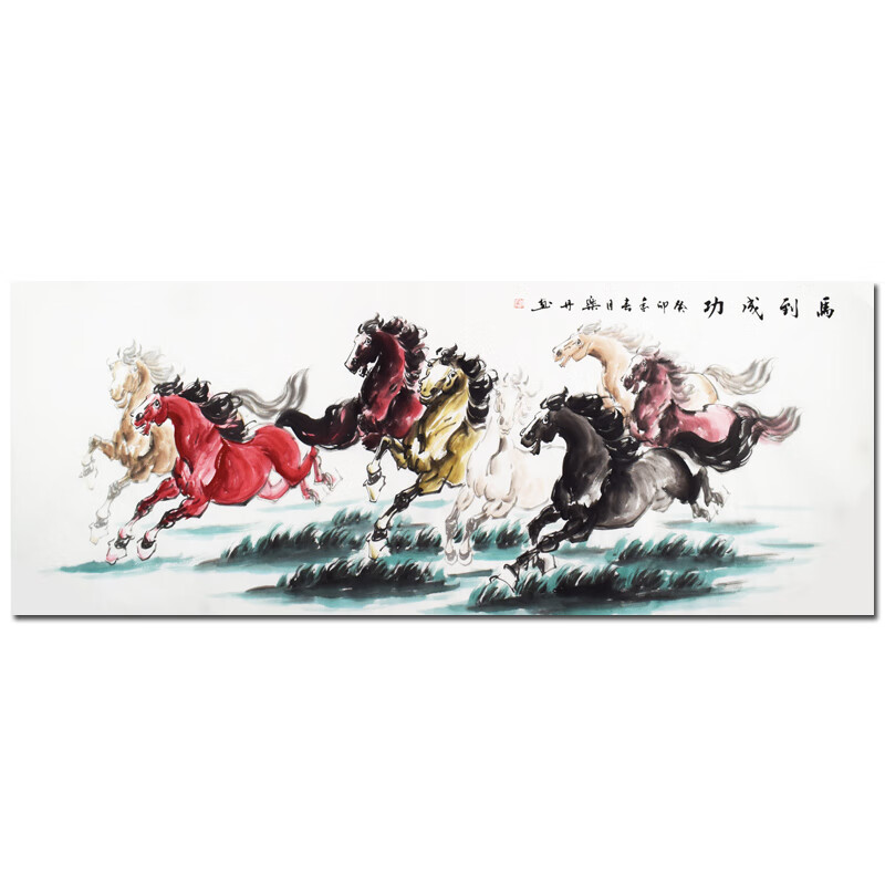 中美协 谭乐丹《马到成功》手绘山水画水墨画字画书法客厅艺术品 中国