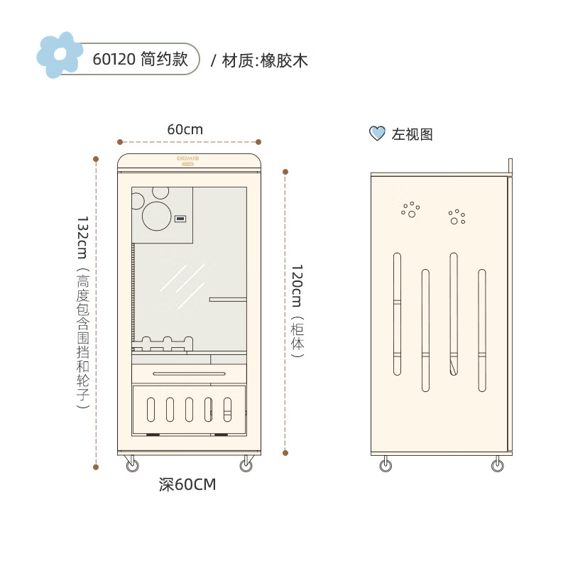 hkml猫别墅实木猫笼子超大自由空间猫舍猫屋家用两层猫咪猫狗柜带厕所