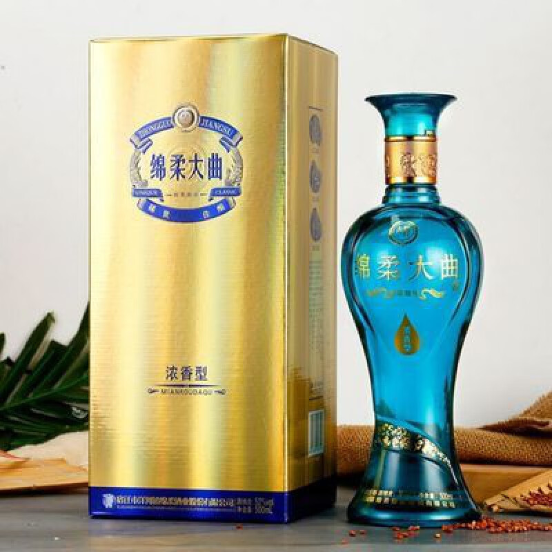 南美豹洋y河镇白酒纯粮正宗52度绵柔大曲浓香型整箱中秋过年送礼 5 ml