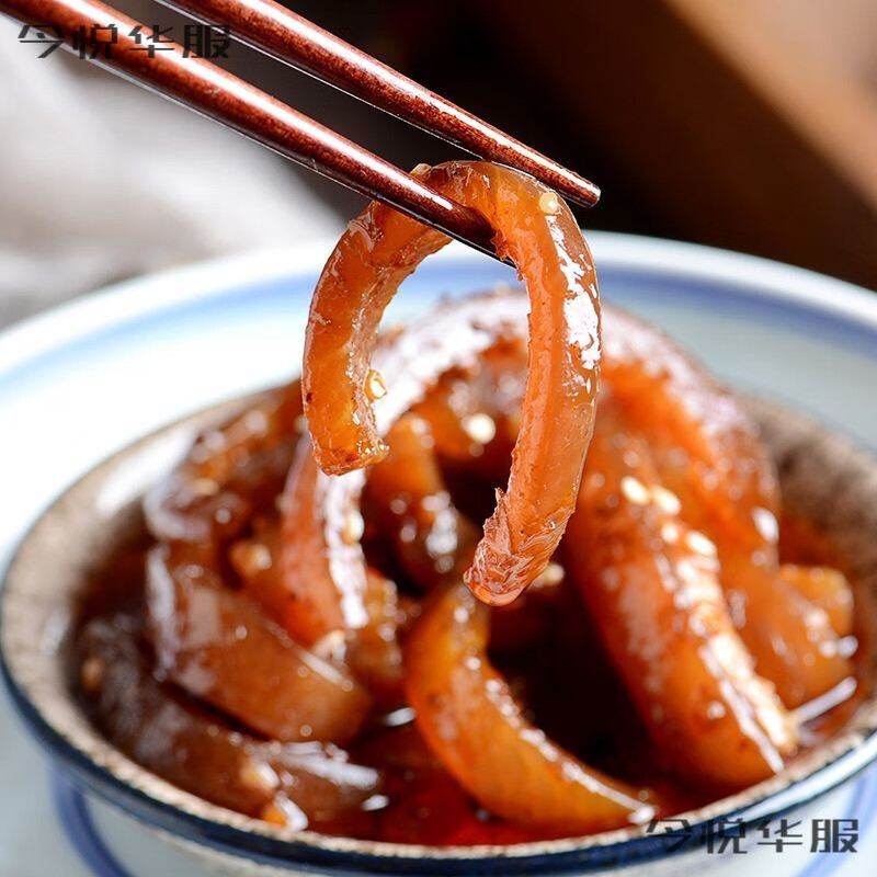 麻辣猪皮250g真空袋装香辣猪皮卷肉皮熟食下酒菜即食零食 【舔指麻辣