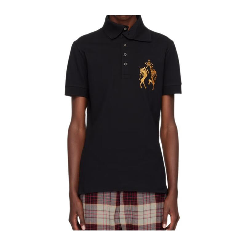 韦斯特伍德(vivienne westwood)男式polo衫t恤 夏季舒适透气简约百搭
