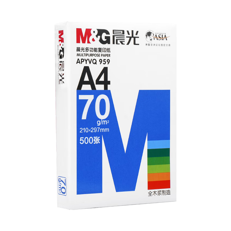 ���� M&G A4��ӡֽ 80g 100�� ����װ ��ֽ ѧ���칫��ֽ 3.6Ԫ