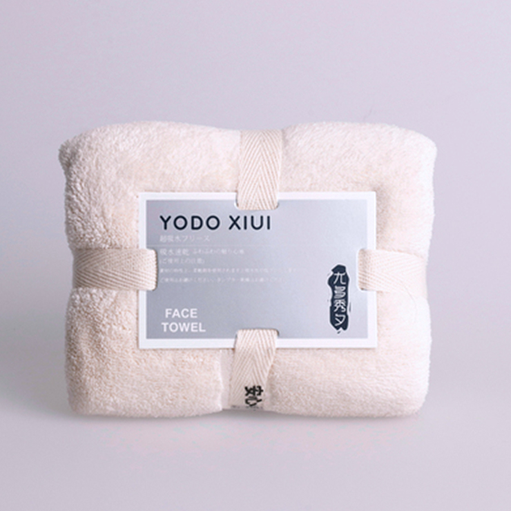 日本毛巾吸水擦头发速干发巾 家用男女洗脸情侣运动吸汗 米白色 马卡龙毛巾 34x80cm
