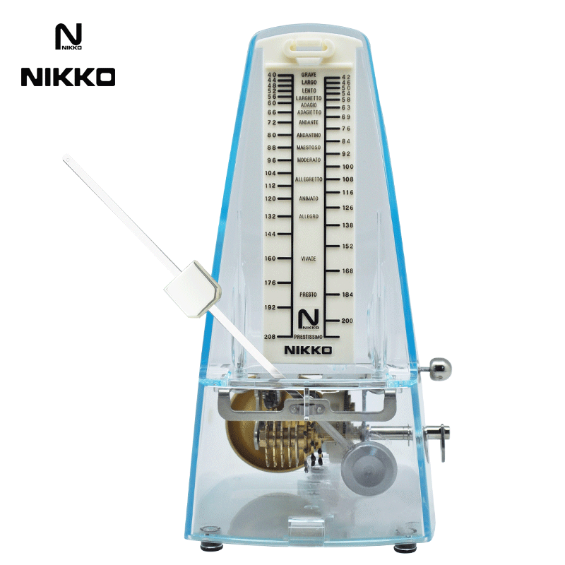 NIKKO日本尼康节拍器进口机芯钢琴考级专用吉他古筝架子鼓乐器通用 透明款—纯透明