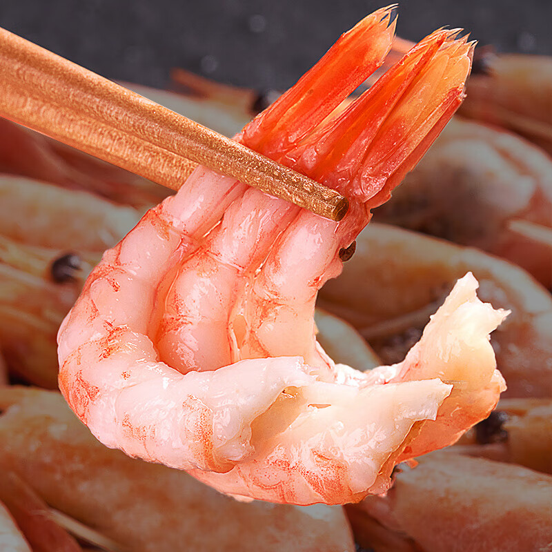 1号会员店 熟冻北极甜虾 不涉及含籽率 解冻即食 净重3斤/盒135-210只