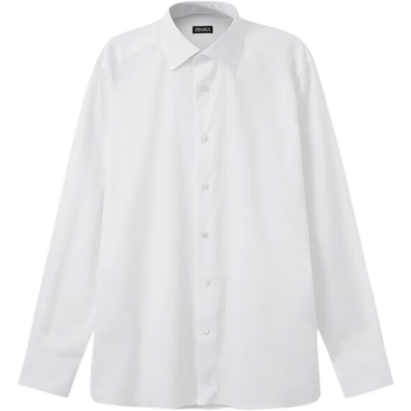 杰尼亞（Zegna）25春夏新品男士Trofeo Comfort長(zhǎng)袖襯衫正裝男裝禮物男9MS0JI 701350A7 白色 38 /s