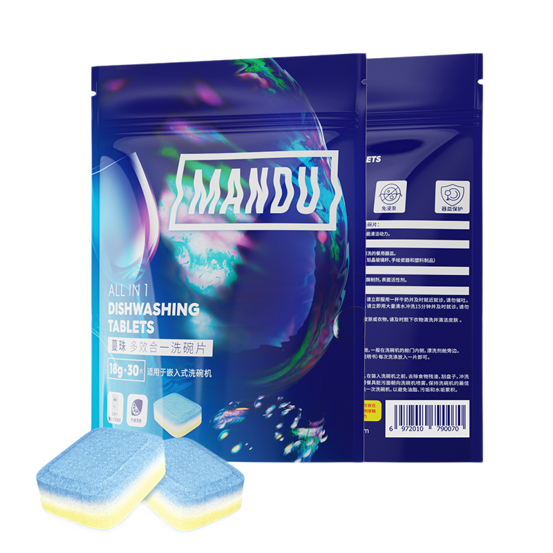 Mandu 蔓珠 洗碗块多效合一适用于嵌入式洗碗机18g*30片强力去除各种油污