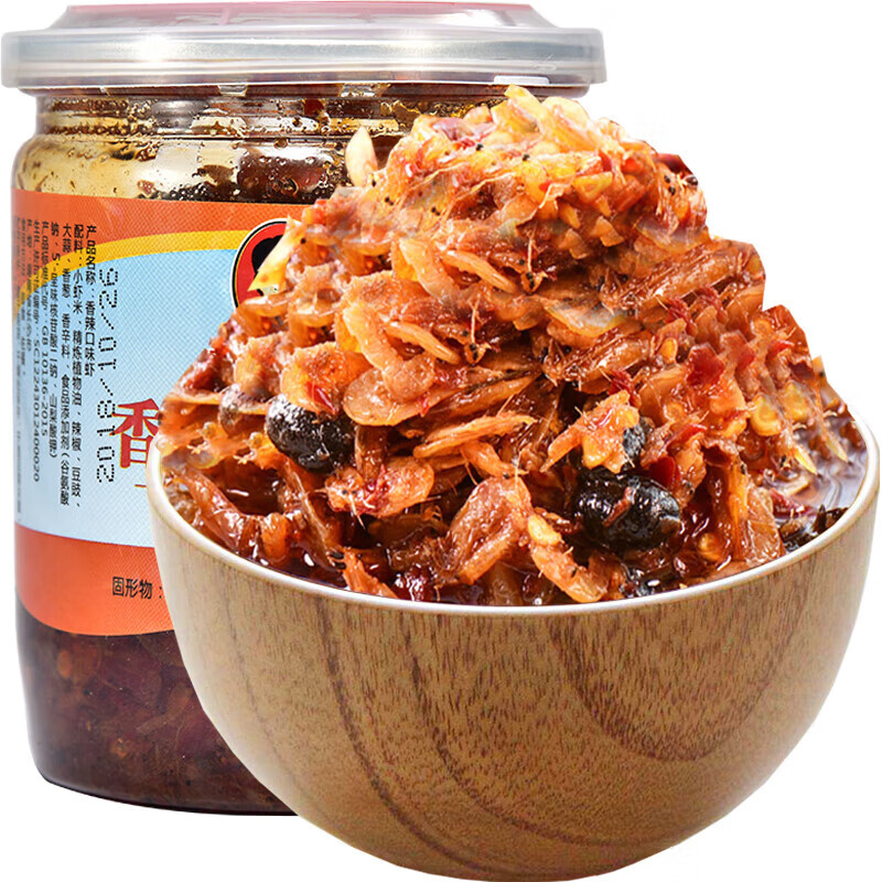 hywlkj 湖南特产虾仁即食虾仔拌饭 饭面酱香辣下饭菜 香辣口味虾 218g