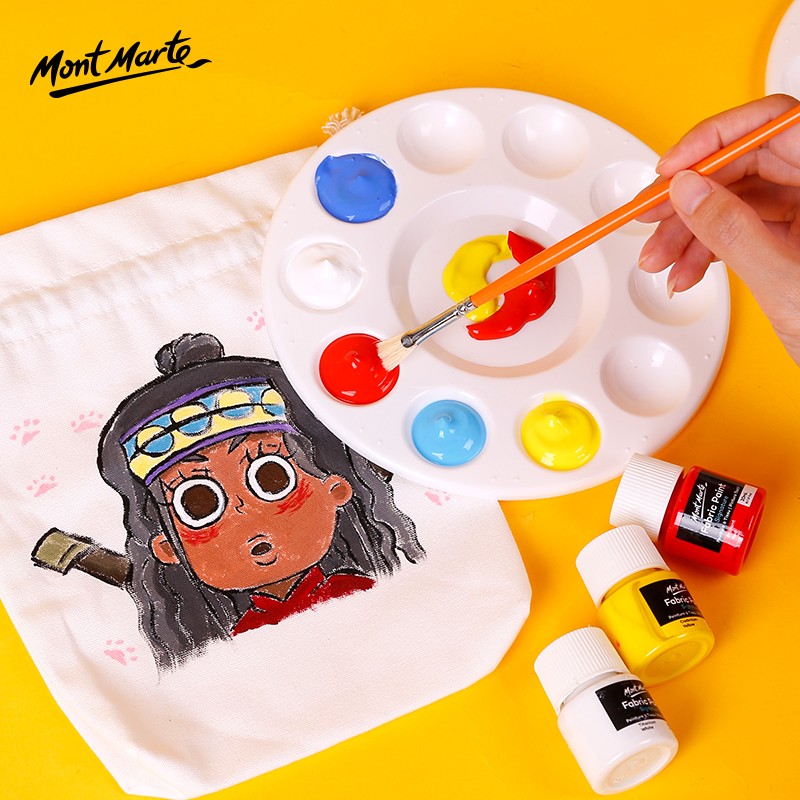 塑料调色盘儿童diy数字国画丙烯水粉水彩纺织颜料调色板 11孔圆盘