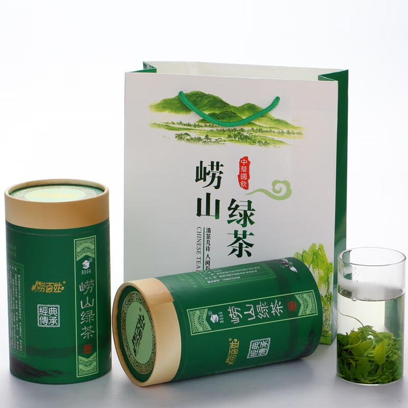 茗播崂山茶 崂山绿茶 新茶 豆香 崂百姓崂山茶500g 茶叶山东青岛