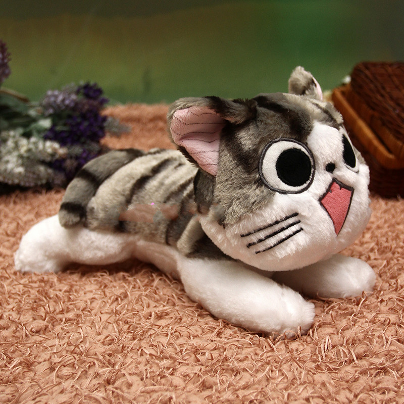 新品私房猫起司猫毛绒玩具仿真猫咪公仔布娃娃抱枕生日礼物猫小奇玩偶