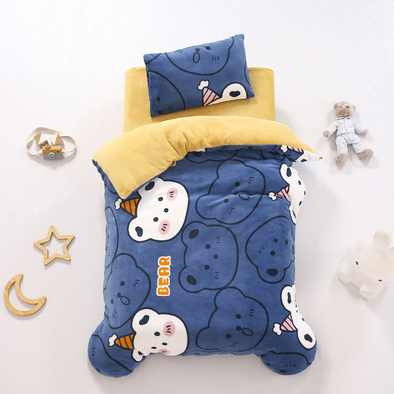 幼儿园专用被六件套珊瑚绒 幼儿园被子三.