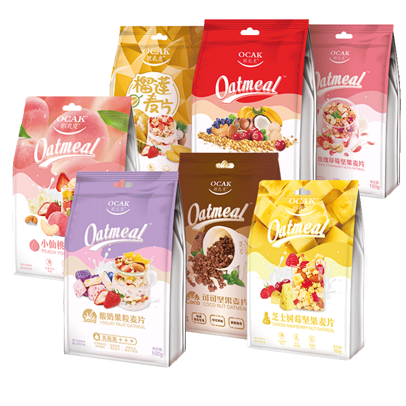 欧扎克多种水果坚果燕麦片100克 麦果脆系列 早餐搭配 烘焙麦片 水果坚果口味100g