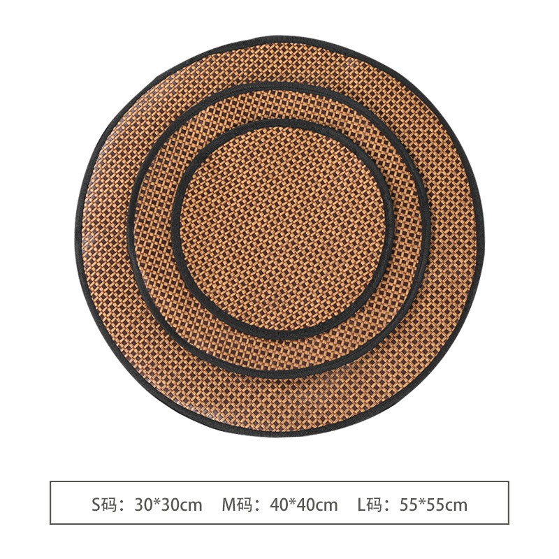 狗狗凉席垫子睡觉用夏天睡垫宠物猫咪冰丝夏季窝垫耐咬四季通用 双面凉席垫(圆形) M-中型(直径40cm)