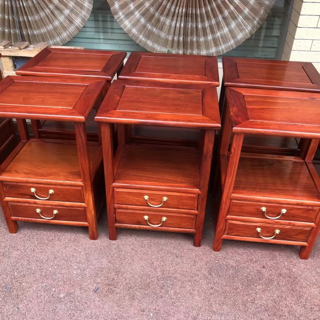 花梨木床头斗柜实木制住宅家具抽屉客厅办公室内装饰摆件榫卯多层 直