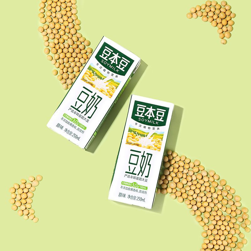 豆本豆豆奶250ml原味豆奶芝麻黑豆奶植物蛋白饮品早餐奶整箱礼盒 250mlX20盒芝麻黑豆奶-