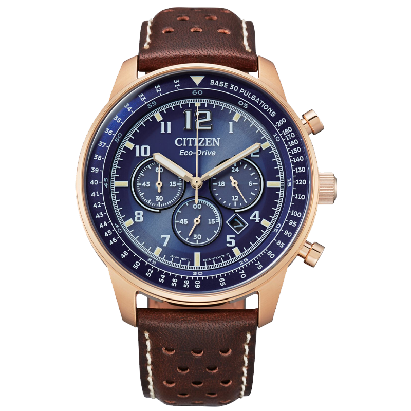 西鐵城（CITIZEN）手表男日韓表FF系列光動(dòng)能藍(lán)盤皮帶商務(wù)送情人節(jié)禮物CA4503-18L