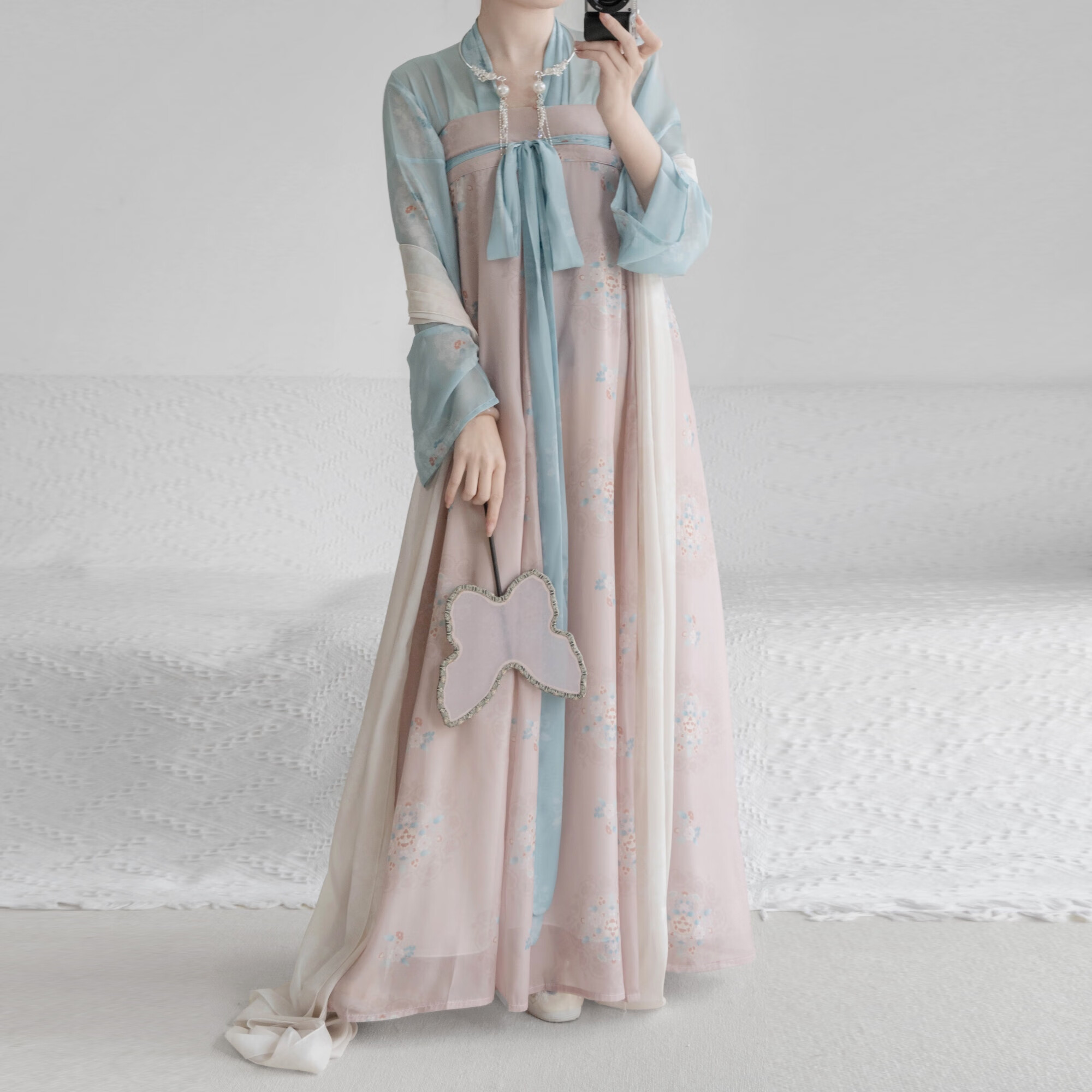 葛诺汉服成人女夏季齐胸月槿姬原创春日汉服女唐制对襟齐胸襦裙破群印