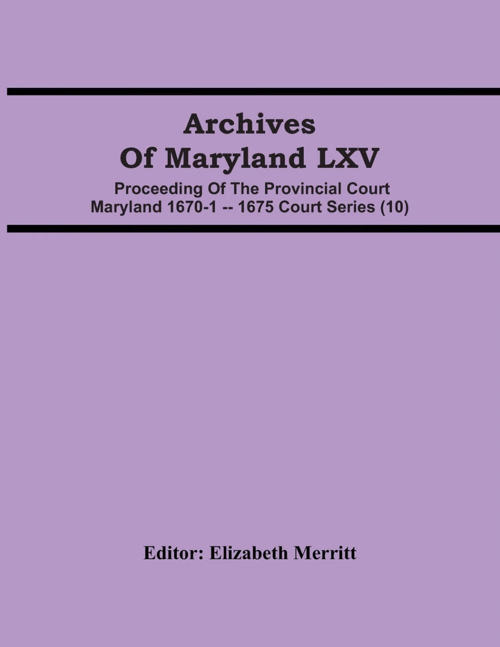 【预售 按需印刷】archives of maryland lxv ; proceeding of the