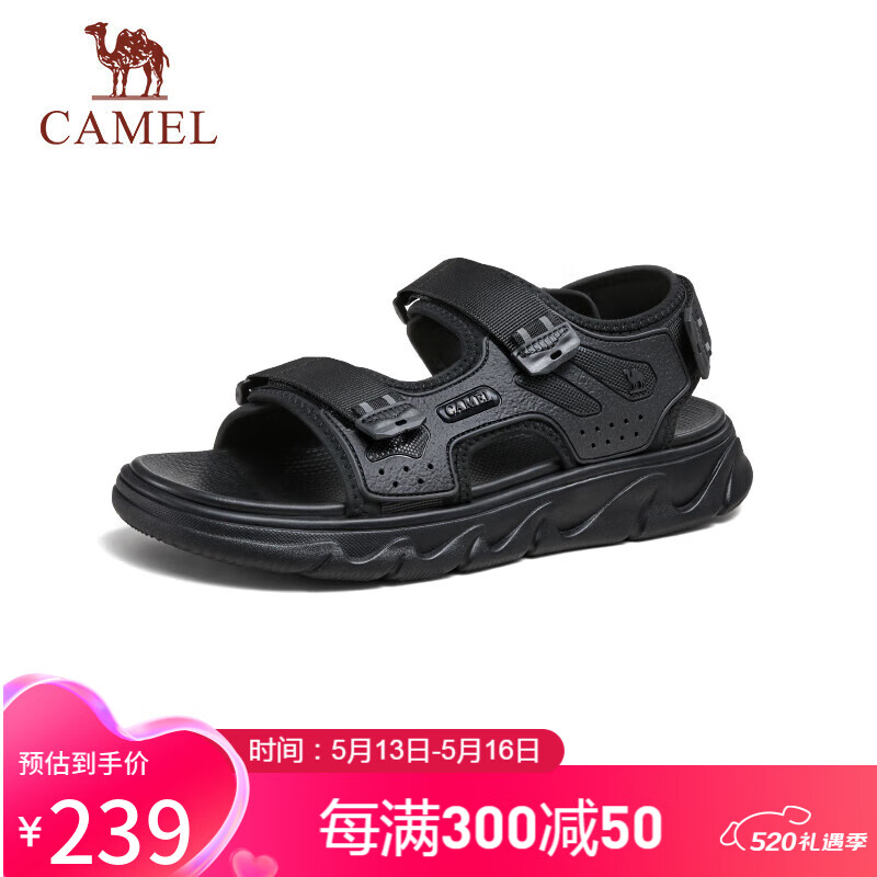 骆驼（CAMEL）男士潮流运动休闲厚底透气凉鞋子 G14M5