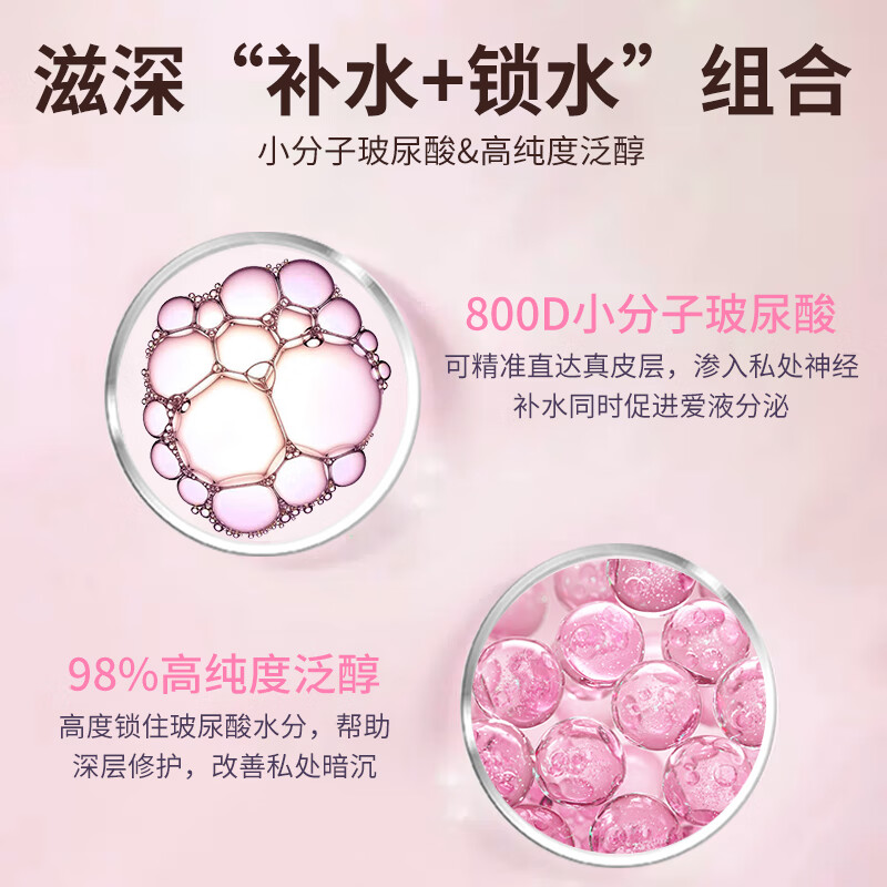 妇炎洁人体润滑液润滑油私处增强水多欲望免洗可舔快感阴道干涩私密房事 小分子玻尿酸润滑剂100ml-女用私处润肤油高潮液