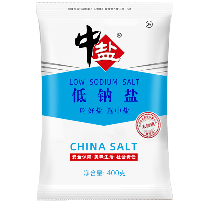 中盐 盐 低钠盐400g 未加碘