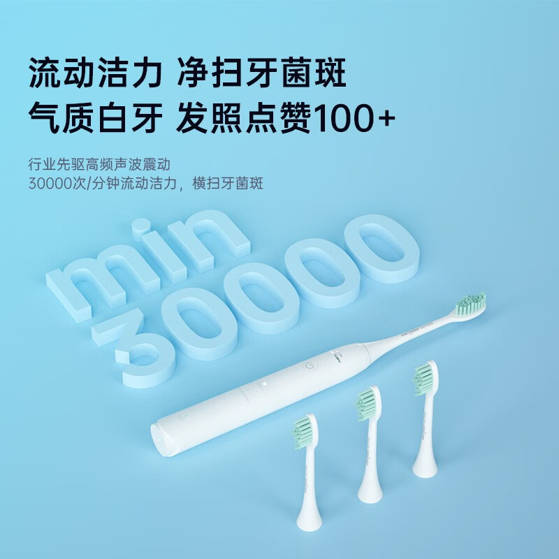 飞利浦(PHILIPS) 电动牙刷  成人声波震动牙刷 净力刷 2种模式 温和清洁  白色 HX2431/02
