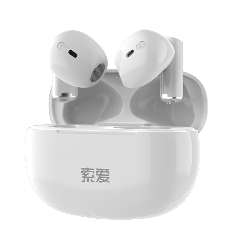 索爱（soaiy）T19真无线蓝牙耳机 音乐运动迷你多媒体通话半入耳式耳机 适用于苹果安卓小米VIVO OPPO耳麦 白