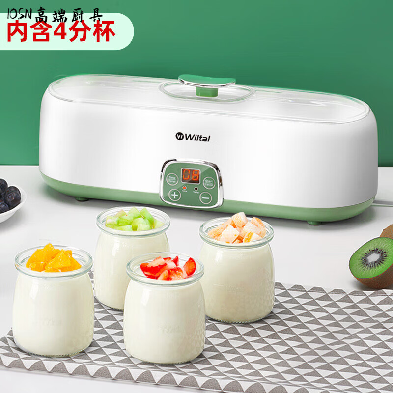 IOSN德国酸奶机家用小型全自动酸奶发酵机智能纳豆发酵迷你大容量分杯米酒多功能 尚白