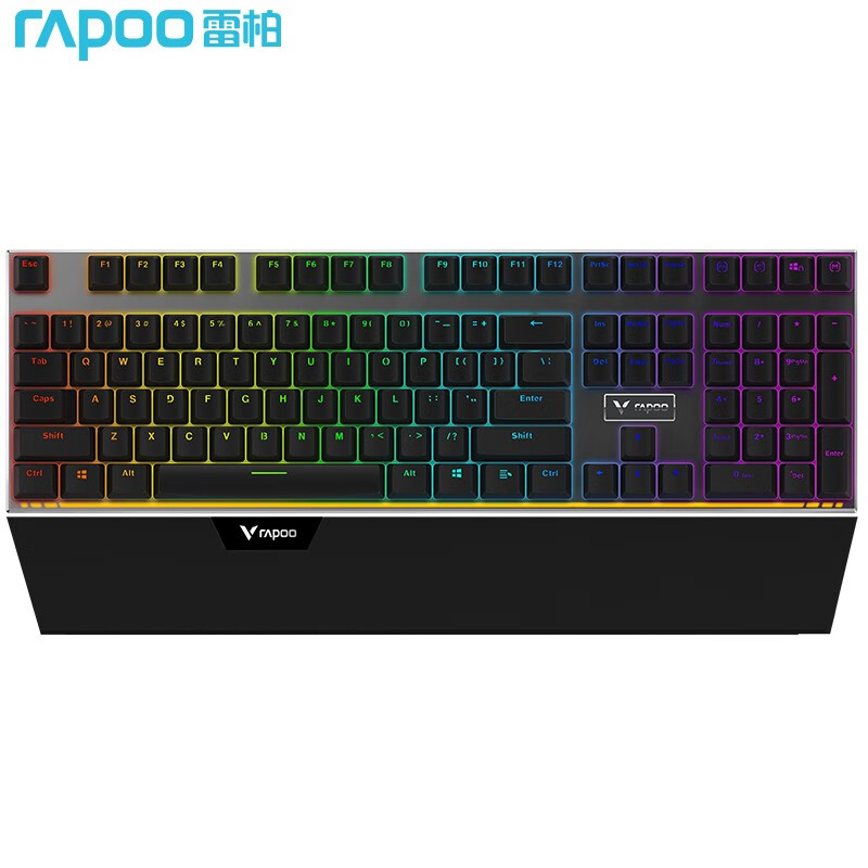 雷柏（Rapoo） V720 机械键盘 有线键盘 游戏键盘 108键RGB背光键盘 可编程键盘 吃鸡键盘 茶轴