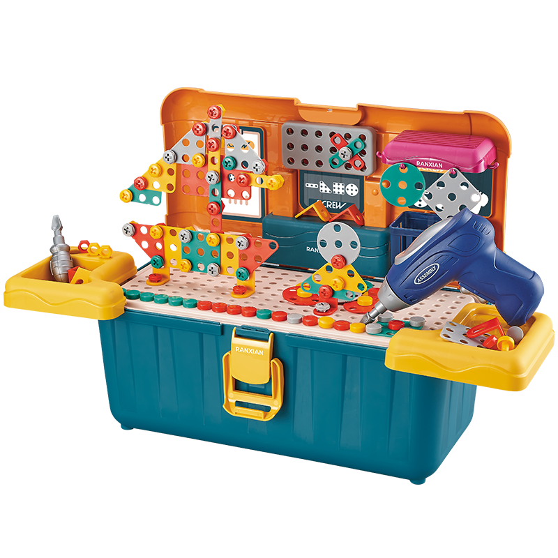 「3-7岁孩子的最佳选择！」宝乐星儿童玩具收纳维修工具箱台，价格与销售量稳步上涨！
