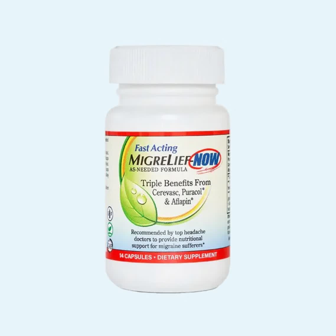 MigreLief迈立疏美国进口镁营养补剂小白菊维生素B2速效缓解偏头痛体验装