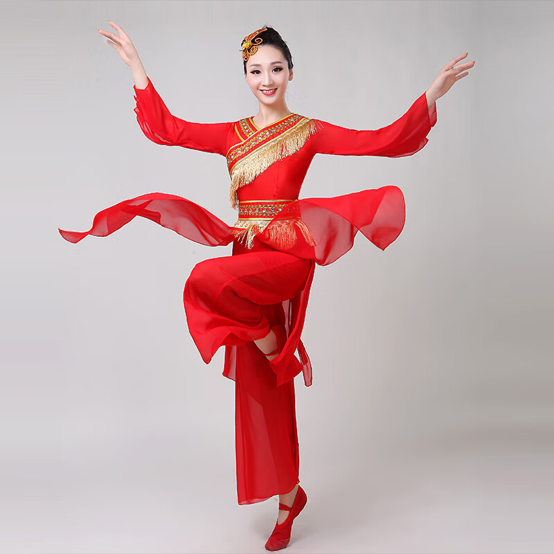 hawit秧歌服套装女士喜庆扇子舞打鼓服装中国风古典舞蹈广场舞演出服