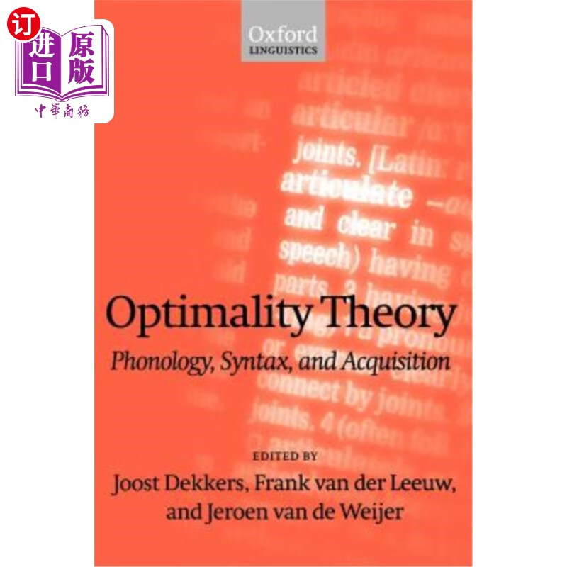 海外直订optimality theory: phonology, syntax, and acquisition