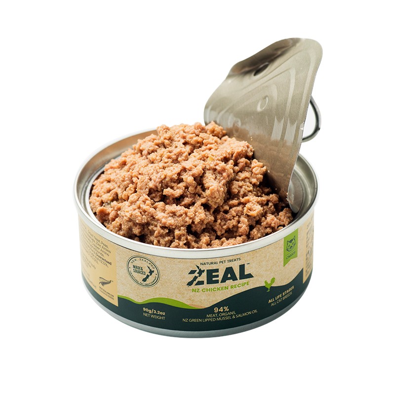 新西兰进口 ZEAL0号罐无谷猫罐头90g 鸡肉配方 成猫零食湿粮罐头