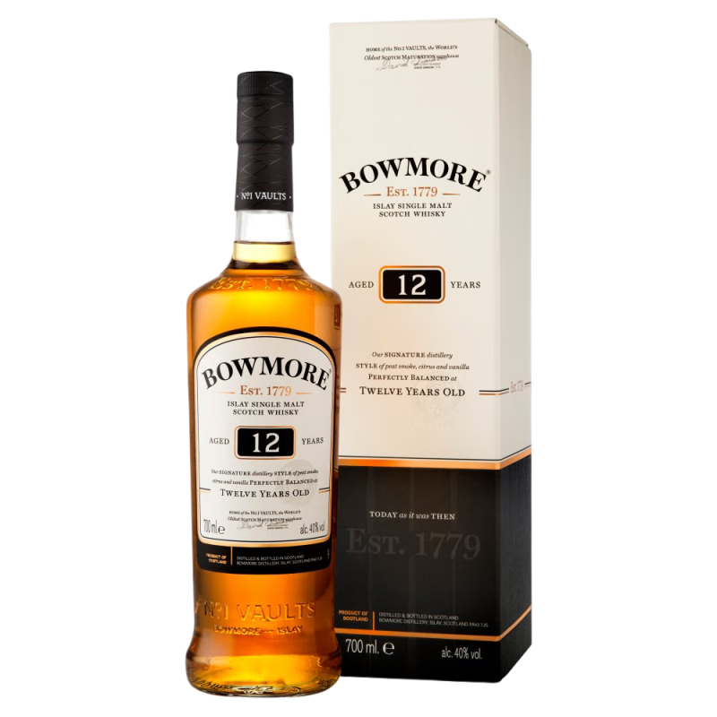 BOWMORE 波摩 12年 单一麦芽苏格兰威士忌 40%vol 700ml