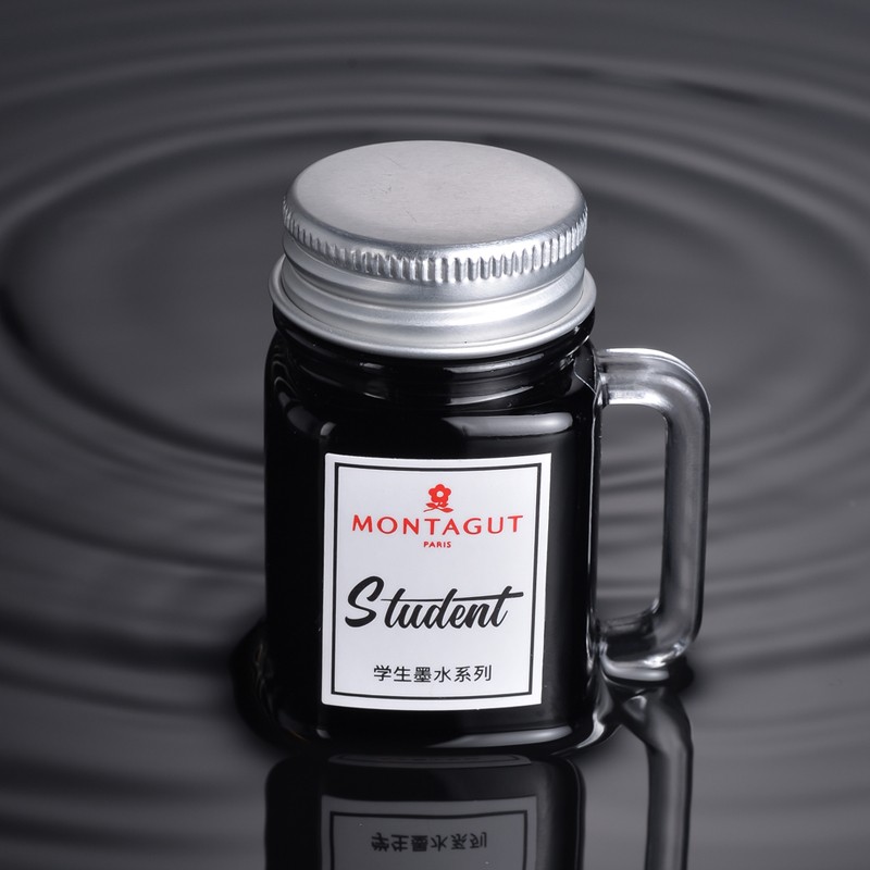 法国墨水非碳素钢笔用40ml黑色不易堵笔速干绘画纯黑书法练字通用墨水