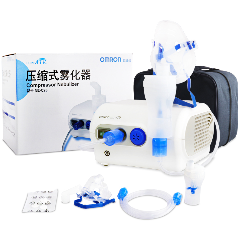 欧姆龙雾化机 雾化器儿童ne-c28雾化机家用儿童婴雾化器 欧姆龙c28 送