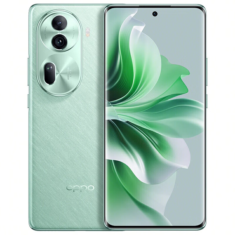 OPPO Reno11  旗舰芯 长续航 12GB+256GB 萤石青 学生5G拍照 AI手机【号卡套装版-无合约】