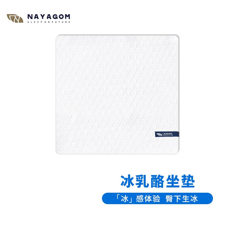 楠伢宮（NAYAGOM）冰乳酪墊特拉雷天然乳膠坐墊電腦椅辦公室久坐學(xué)生 透氣冰絲防滑款 40*40*5cm