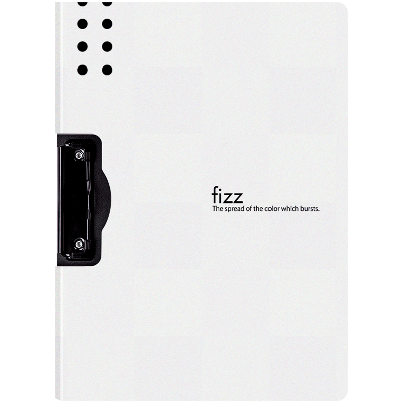 飛茲（fizz）省力夾具A4橫式折頁板夾資料夾按壓夾加厚PP文件夾試卷資料收納夾辦公文具學(xué)生用品白色  FZ10006