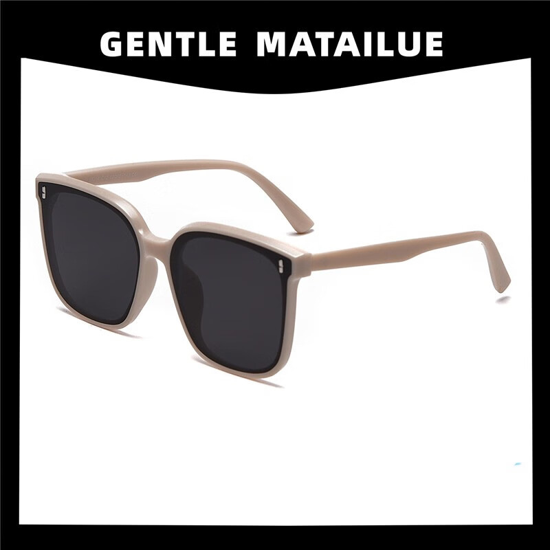 gentle matailue潮款gm太阳镜女复古大框方形tr眼镜时尚潮流偏光墨镜