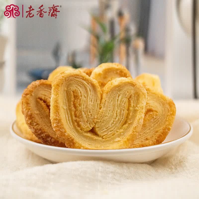 老香斋 蝴蝶酥手工点心上海特产糕点海派酥性饼干 蝴蝶酥 70g *2